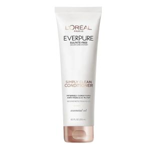 Dầu xả LOREAL PARIS EVERPURE SIMPLY CLEAN CONDITIONER 250ml phuc hồi dưỡng ẩm gỡ rối nuôi dưỡng làm đầy đặn và mềm tóc của Mỹ