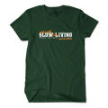 Baju Kaos SLOW LIVING - Atasan Katun Combed Pria Wanita Sablon DTF Tulisan Kata Kata Streetstyle Simple Keren. 