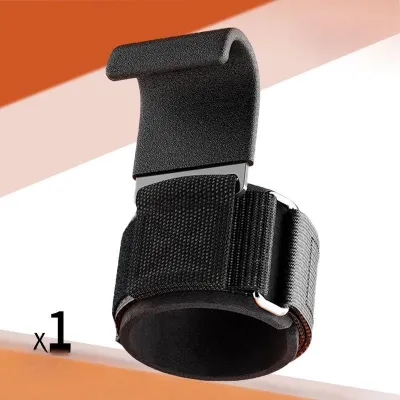 Wrist Hooks for Pull Ups & Weight Lifting Non-Slip Grip & Steel Hook for Gym Training