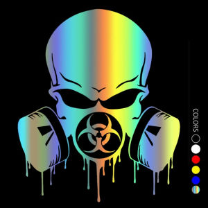COD Stiker Potong Vinil Tengkorak Respirator Mobil Stiker Tahan Air