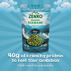 Zenko Superfoods - Roasted Edamame Seaweed 100g (Healthy Snacks with High Protein Fibre Iron All Natural)