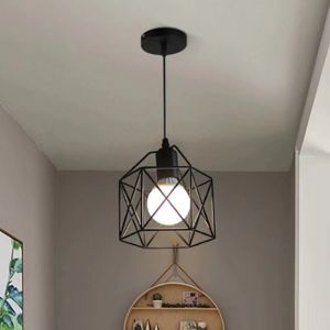 【Free bulb】Ceiling Light Retro Loft chandelier aisle LED Metal Cage corridor balcony entrance Lamp dining room chandelier bar table lamp creative aisle lamp modern simple industrial style lamp lighting