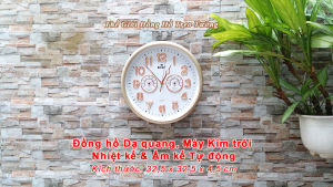 Đồng Hồ Treo Tường EASTAR KIM TRÔI Số nổi 3D có DẠ QUANG và NHIỆT ẨM KẾ Tự Động – Tặng Pin Maxell – Bảo Hành 1 Năm