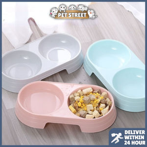 Double Pet Bowl Feeder Food Water 2 in 1 Classic Design Cat Dog Rabbit Puppy Kitten Makanan Air Mangkuk Kucing Anjing Makan