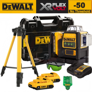 DeWalt เลเซอร์ ระดับ DW089LG เลเซอร์วัดระดับ 360 องศา รุ่นโปร ของแท้ 3 เส้น แบตเตอรี่ลิเธียม 20V 2 ก้อน แม่นยำ เหมาะงานช่างมืออาชีพและงานทั่วไป