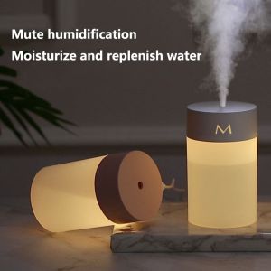 Ultrasonic Turning Color Cup Humidifier USB Diffuser for Aroma in Home Office Car with Light LED
