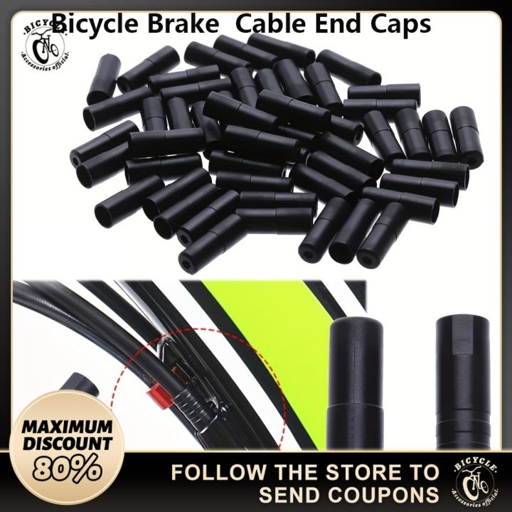 thumbnail image 2 of Blue Aluminum Bike Cable End Caps – 10 Pack, Crimp-On For Shifters & Brakes 2 of 3