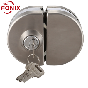 FONIX Double Open Glass Door Lock Stainless Steel Double Bolt Sliding Door Lock 10-12mm Office Glass Safety Door Lock with 3 Keys