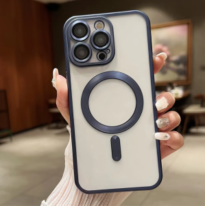 NEW TITANDOFF MAGSAFE For iPhone 11 12 13 14 14+ 15 15+ Plus Pro ProMax softacase magsafe autocharge metallic plating full cover camera