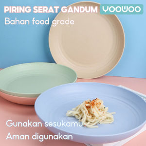 Piring serat gandum gaya Jepang /bahan eco-friendly / 20 23 25 cm Round Plate Piring Saji