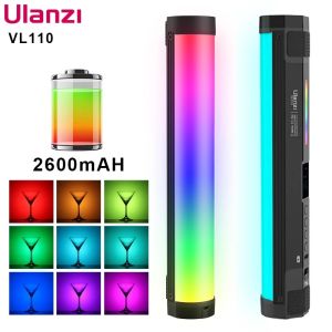 ULANZI VL110 RGB Magnetic Tube Video Light 2600mAh Rechargeable Studio Lamp Lighting Kit