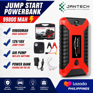(JANTECH) Car Jump Starter 16V Multi-Function 98800mAh Emergency Power Bank Rechargable Battery Car Starter