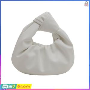 Stylish Ladies Handbag Made of PU Leather Casual Clutch Bag with Shoulder Strap and Pleated Details for Daily Use
