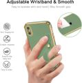 VENINGO iPhone X Case,iPhone XS Case,Phone case for iPhone X/XS,Slim Fit Soft with Adjustable Wristband Kickstand Scratch Resistant Shockproof Cover for Apple iPhone X/XS 5.8", Matcha Green. 