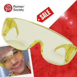 แว่นกันน้ำ CGRS107 แว่นสงกรานต์ป้องกันแสงฝุ่น แว่นตาเลนส์ใส (สีเหลือง) แว่นผู้ชาย ใส่แล้วเท่ ดูดี