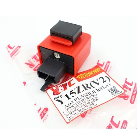 VTC FLASHER SIGNAL RELAY CONDENSER LED ADJUSTABLE LAMPU SIGNAL RELAY Y15 V1 V2 Y16 NMAX NVX V2 XMAX R15 R25 EGO GEAR
