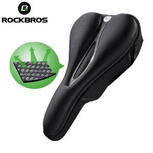 ROCKBROS Silicone Bicycle Saddle Hollow Breathable MTB Bike Seat Cushion Cover Mat Silica gel Saddle Cycling Accessories Part
