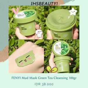 FENYI Green Tea Mud Mask Face Cleansing Clay Mask 100g BPOM Original