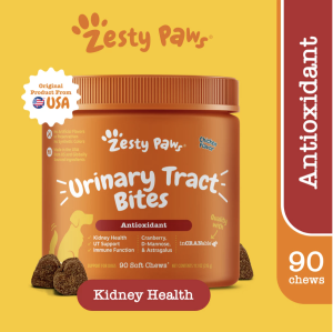 Zesty Paws Urinary Tract Bites (Antioxidant) Dog Supplements 90 Soft Chews