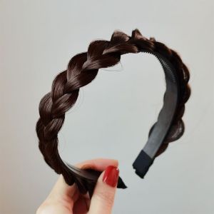 Băng Đô Bện Xoắn Tóc Giả Băng Đô Bện Tóc Áp Lực Mới Băng Đô Đầu Chống Trượt Băng Đô Tóc Vô Hình Liền Mạch Tự Nhiên