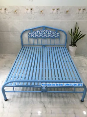 Giường sắt cao cấp 1m6 x 2m Đại Thành mẫu mới