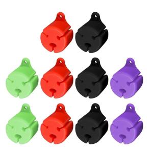 10Pcs Silicone Fishing Rod Fixed Balls Fishing Rod Stand AntiCollision Elastics Rod Tie Downs Clip Fishing Accessories