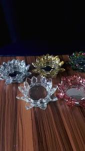 AU Crystal Rotating Lotus Chinese Style Home Decorations Mobile Phone Jewelry Counter Creative Living Room Crafts