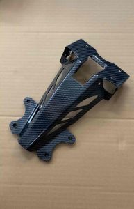 YAMAHA Y16ZR MOTORCYCLE REAR FENDER BRACKET CARBON TITANIUM RAINBOW