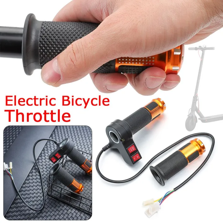 Manopola Acceleratore Con Display LED Per Monopattino Elettrico E Bici 36/48V, Nera, Cavo 180cm
