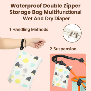 Multifunctional Double Zipper Waterproof Storage Bag Large Capacity Dustproof Print Storage Accessories Bag Cosmetic Bag
