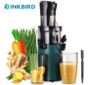 INKBIRD Sovider Electric Juicer Fruits Cold Press Juicer Fruit extractors Juicer Machine Heavy Duty 200W for Vegetables Fruit Slow Juicer Machine with Big Wide Chute BPA-Free Easy to Clean