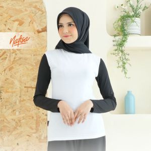 Nafisa Manset Agata - Dalaman Tanpa Lengan Manset Buntung Inner Baju Size Lengkap M L XL