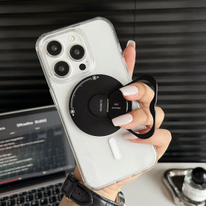 2025 Upgraded Magnetic Ring Holder Aluminum Alloy MagSafe Phone Stand Kickstand Grip [360° Rotation] Mag Safe Accessories for iPhone 16 Pro Max 15 14 13 12 MagSafe Case with double hole