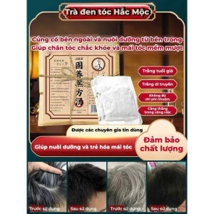 Trà đen tóc Hắc Mộc - Trà Hắc Mộc Tân Cương làm đen tóc tự nhiên chống lão hóa kích thích mọc tóc giảm rụng