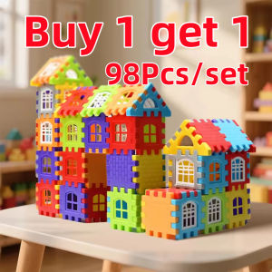 【Buy 1 get 1】House Building Blocks Assembly Toys Educational Large Particle Building Blocks Window Model Puzzle