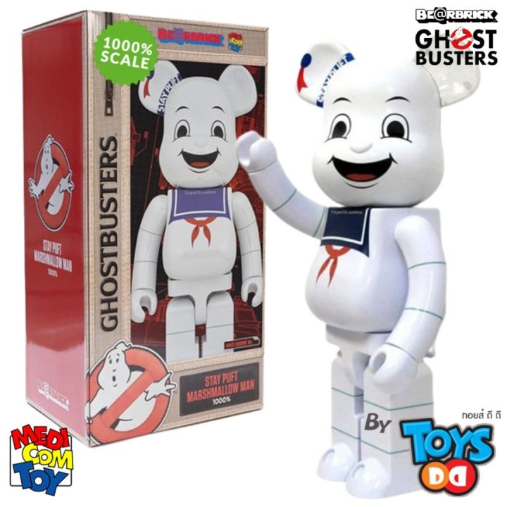 Bearbrick STAY PUFT MARSHMALLOW MAN WHITE CHROME Version 1000 ...