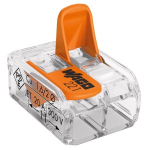 WAGO 221-412 Lever Wire Connector | Compact Terminal Block | 0.14-4mm² 24-12 AWG