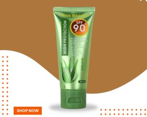 Kiss Beauty Aloe Vera Sunscreen Cream UV Plus High Protection Skintone Sunblock Cream SPF 90 PA+++