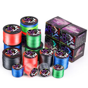 Sougayilang 5 Colors 100m/300m/500m PE Braided X8 Strand Fishing Line 22LB-88LB Super Strong PE Fishing Line for Saltwater Freshwater
