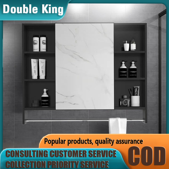 Space aluminum bathroom mirror mirror frame bathroom storage