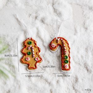 HULEQQI 1/2/3Pcs Handmade Christmas Hanging Decoration Creative Painted Christmas Tree Hanging Pendants Merry Christmas Decorative Christmas Tree Ornaments Christmas Home Decoration