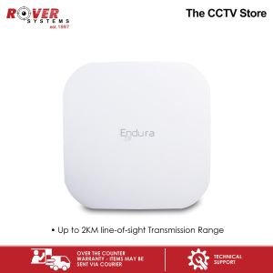 Rover Systems CCTV WiFi Access Point Endura 2KM Transmission Range 5.8Ghz 150Mbps Wireless Speed 23DBM 2x Fast Ethernet LAN Port 24VDC PoE Powered