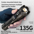 Super Bright Zoom LED Flashlight Rechargeable Waterproof Original Three Lighting Modes Portable Outdoor Camping Searchlight. 