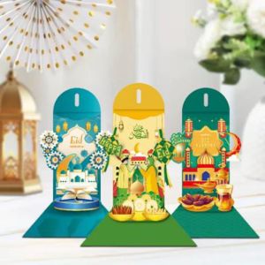 OKDEALS01 Paper 3D Redness Envelopes Moon Castle Traditional New Year Red Envelopes Ramadans Decoration Celebration Eid Mubarak Money Packet for Holiday