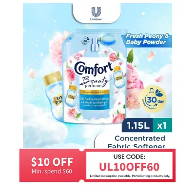 Comfort Concentrated Fabric Softener Baby Powder And Innoscent Peony 1.15L