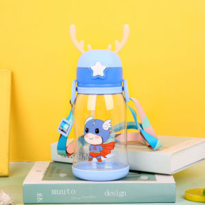 Zaman Now - Botol Minum Anak Model Tanduk Rusa Lucu Free Tali Panjang Dan Sticker / Botol Minum Anak 610 ML / Botol Anak Lucu