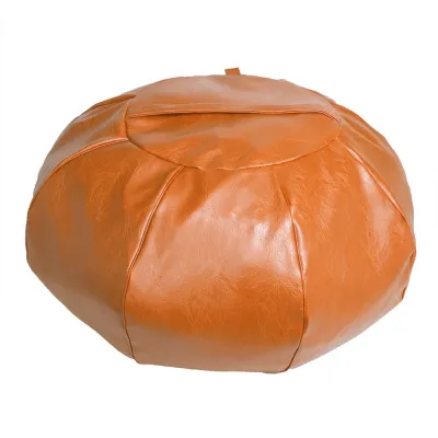 MADEWITH Da PU Ghế bệt Ottoman Hình dạng bí ngô Có thể lấp đầy Ghế Ottoman có ngăn chứa đồ Có thể gấp lại Ghế có ngăn chứa đồ Kho lưu trữ đa năng