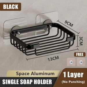 HYM Space Aluminum Soap Holder for Bathroom Soap Holder organizer Soap Dish Bathroom Accessories and Organizers