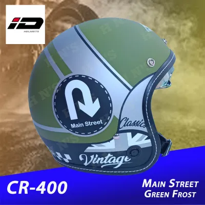 ID Helmet CR-400 Classic Vintage Helmets ( Half-face ) CR400 - Multiple Designs / Size LARGE (with freebies) INDEX Helmets