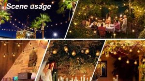 String Lights G40 outdoor light Waterproof indoor Patio Outdoor IP45 E12 Glass Party Garden fairy light Retro Christmas Light wedding Decoration[Fast Shipping]